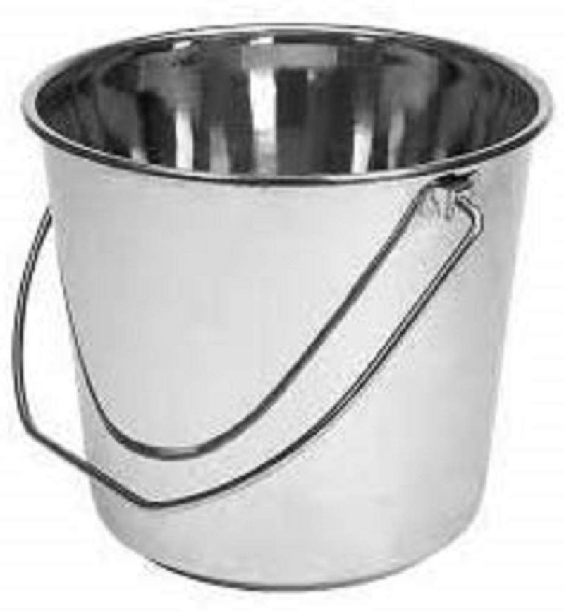JGS Stainless Steel Non Joint Leak Proof Bucket Multipurpose Balti for Home Bathroom and Kitchen Bucket Water Storage Bucket Bucket for Serving Food 5 Litre - Image 1