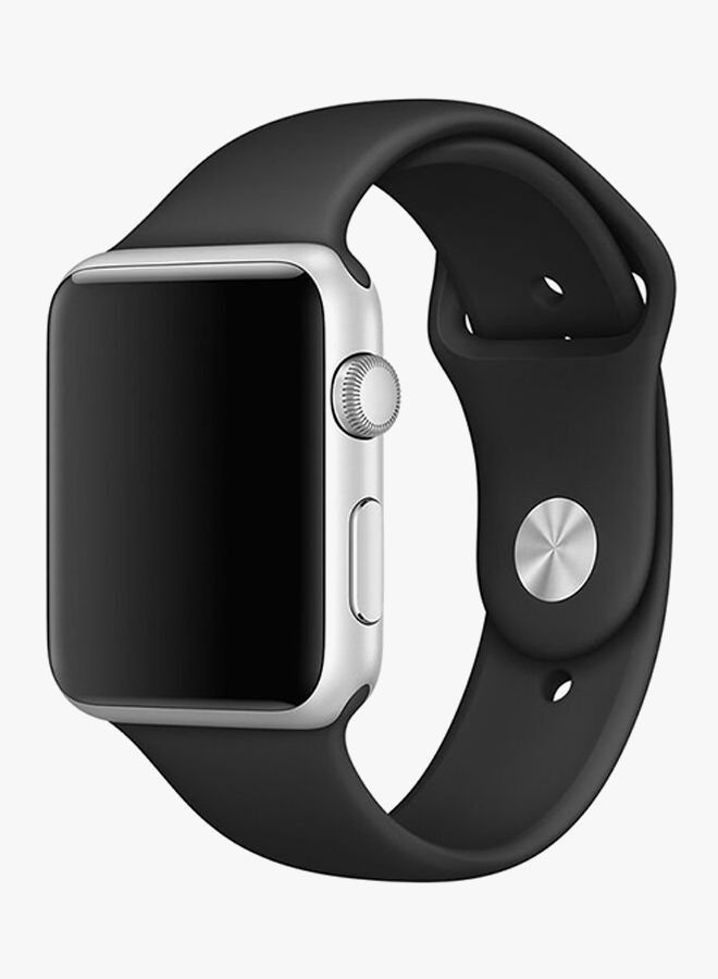 سوار بديل لساعة Apple Watch Series 5/6/7 42/44/45 ملم أسود - Image 2