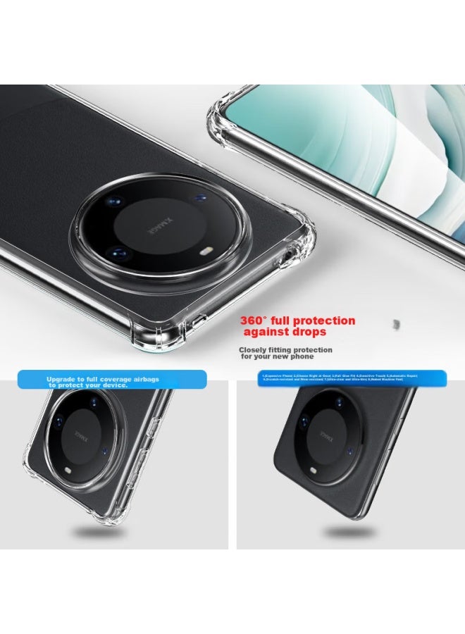 Australian Wave Aolang Compatible With Huawei Mate 60 Pro Phone Case, Universal For Mate 60 Pro+, Full Protection With Four-corner Airbags, Enhanced Drop-resistant, Ultra-thin Soft Case, Wear-resistant, Simple Design, Transparent For Men And Women - Image 4