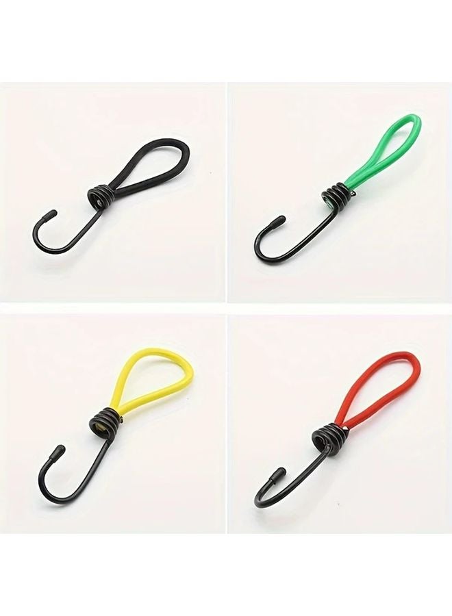 4pcs Heavy Duty Elastic Straps with Spiral Hooks 122 Tensile Strength for Outdoor Use - Image 1