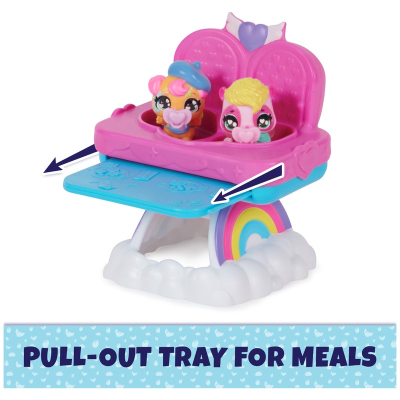 Hatchimals Alive, Hungry Hatchimals Playset with Highchair Toy and 2 Mini Figures in Self-Hatching Eggs, Kids Toys for Girls and Boys Ages 3 and up - Image 4
