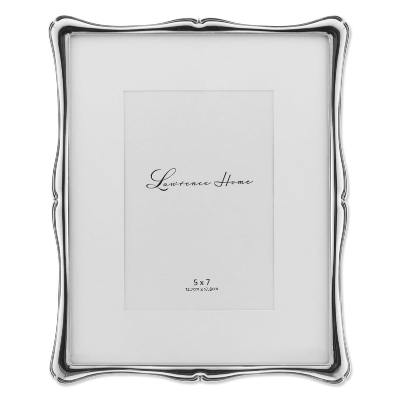 Lawrence Frames 710280 710280 Silver Metal Romance 8x10 Matted for 5x7 Picture Frame - Image 1