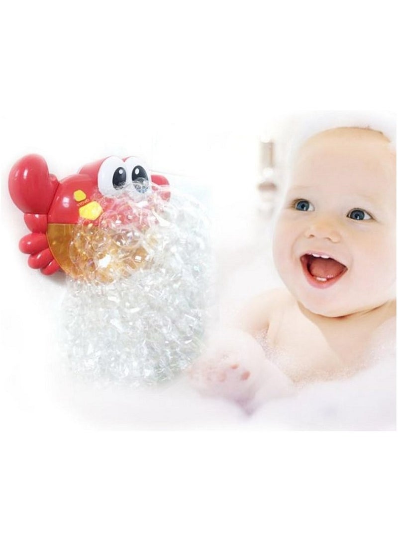 Baby Bath Bubble Toy Bubble Crab Bubble Blower Bubble Machine Bubble Maker with Nursery Rhyme Bathtub Bubble Toys for Infant Baby Children Kids Happy Tub Time