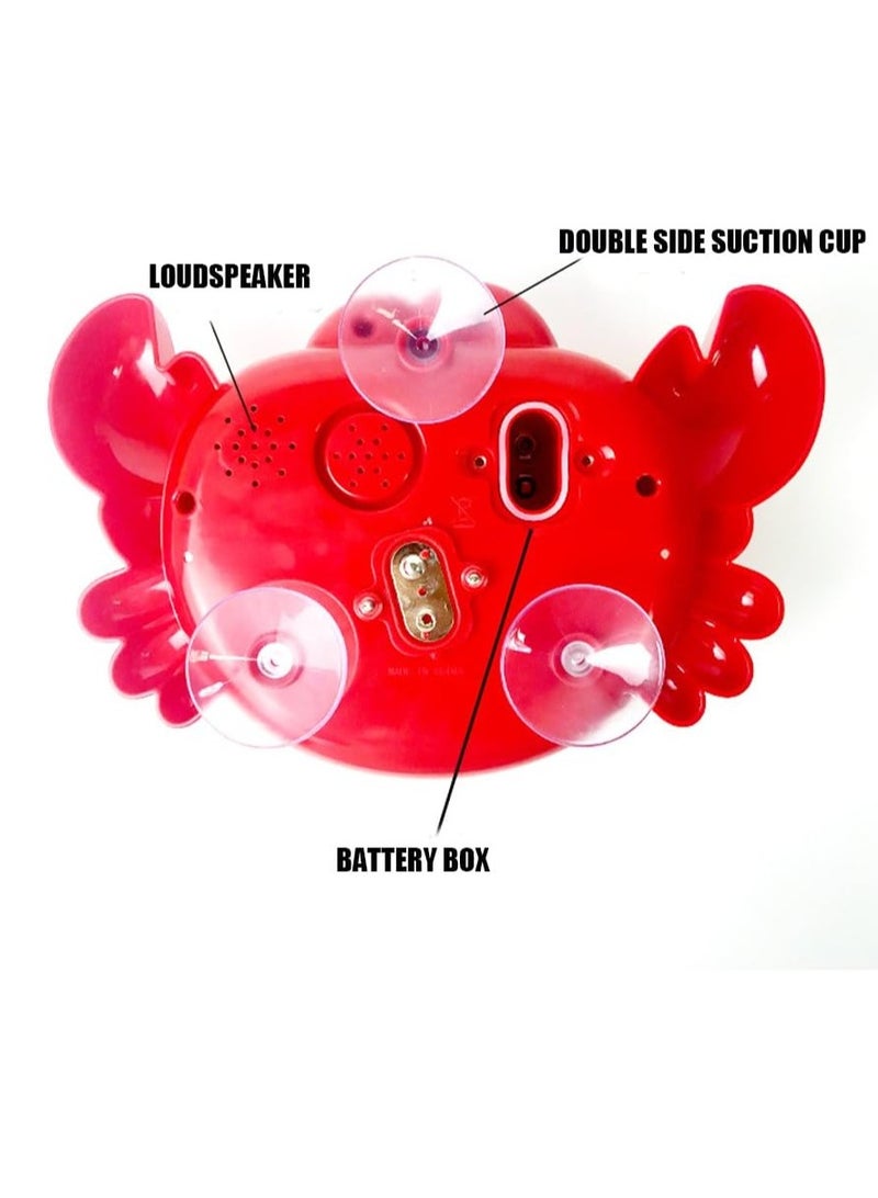 Baby Bath Bubble Toy Bubble Crab Bubble Blower Bubble Machine Bubble Maker with Nursery Rhyme Bathtub Bubble Toys for Infant Baby Children Kids Happy Tub Time