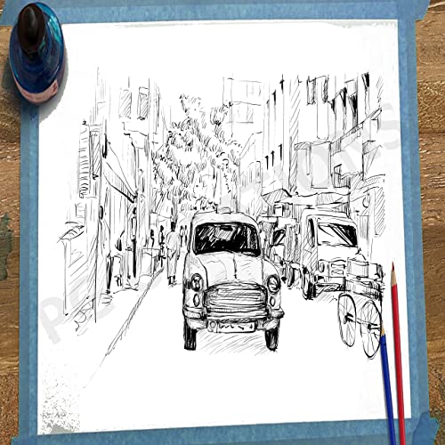 PG Creations A2 Size, 20 Sheets, Ivory Sheets for Drawing, 300 Gsm Smooth Finish, Art Papers for Architecture, Portfolios & Professional Sketching, 16.5x23.4 Inch, White - Image 4
