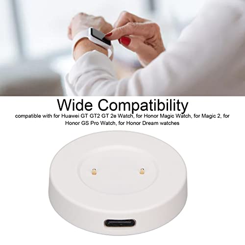 Vbestlife Magnetic Fast Charging Watch Charger for GT GT2 GT 2e Watch, for Magic Watch, for Magic 2, for GS Pro Watch, for Dream Watches (White) - Image 3