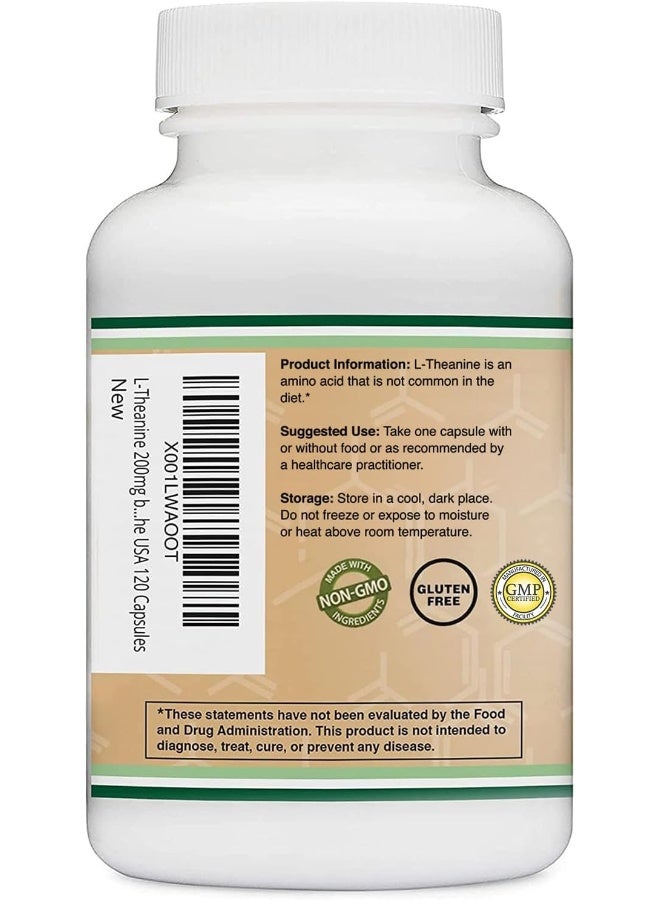 Double Wood Supplements L-Theanine Supplement 200Mg, 120 Capsules - Image 4