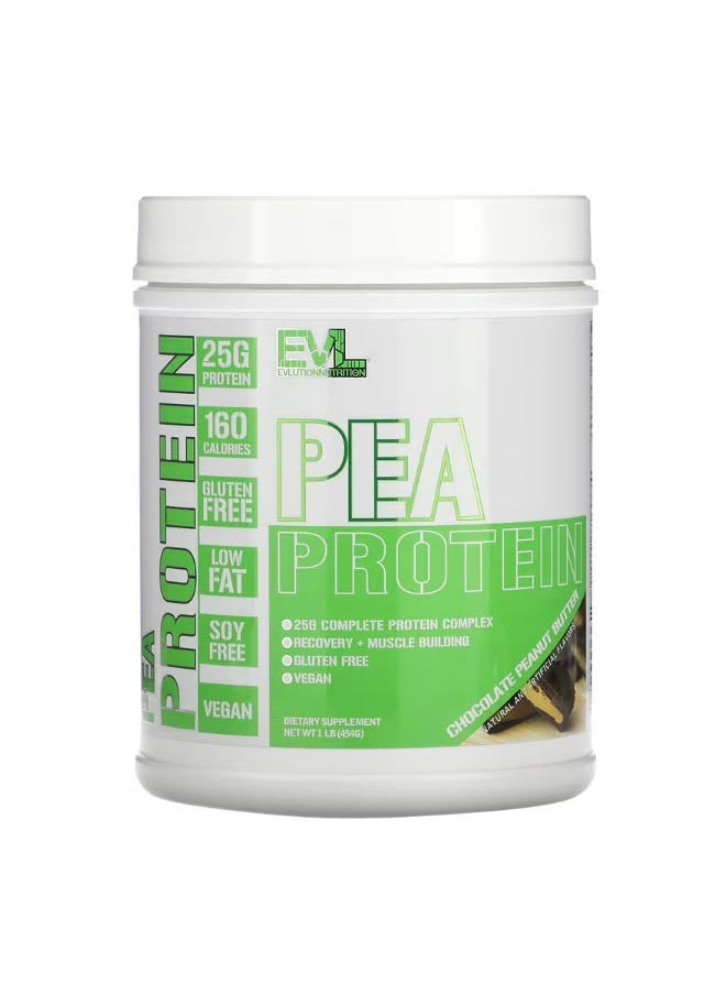 EVLUTION NUTRITION Pea Protein Chocolate Peanut Butter 1 lb 454 g  - Image 1