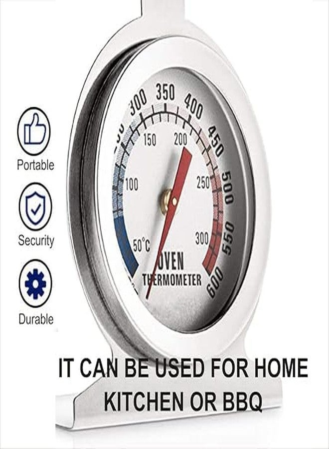 BAKING SET Oven Thermometer, Stainless Steel, 100-600°F Temperature Range, Kitchen Cooking Monitor - Image 2