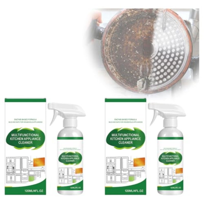Kitchen Appliance Cleaner Spray, Multi-Purpose Cabinet Cleaner All in One, Kitchen Cabinet Cleaner for Stove Oven Range Hood Countertop, No Rinse No Scratch, 120ml/4oz - Image 1