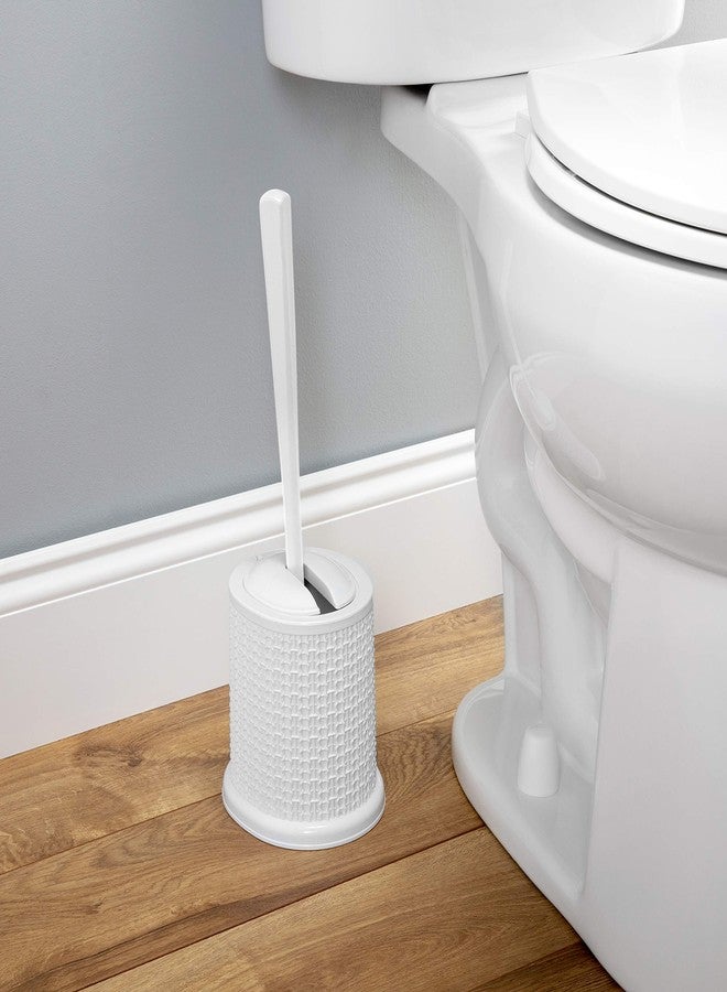 باث بليس فرشاة مرحاض باث بليس ذاتية الإغلاق مع فرشاة تنظيف الحافة | الأبعاد: ٥٫٩ بوصة × ٥٫٣ بوصة × ١٥٫٤ بوصة | ذاتية الإغلاق | شعيرات ٣٦٠ درجة | تنظيف الحمام | فرشاة تنظيف الحافة منفصلة | أبيض - Image 5