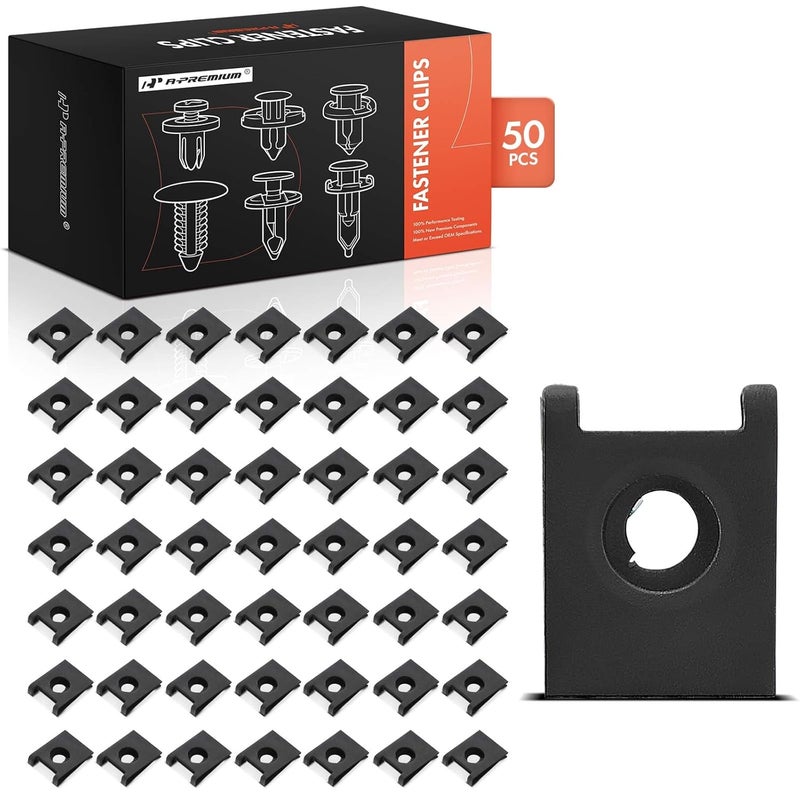 A-Premium 50PCS Metal Retainer Clip Fasteners - Image 1