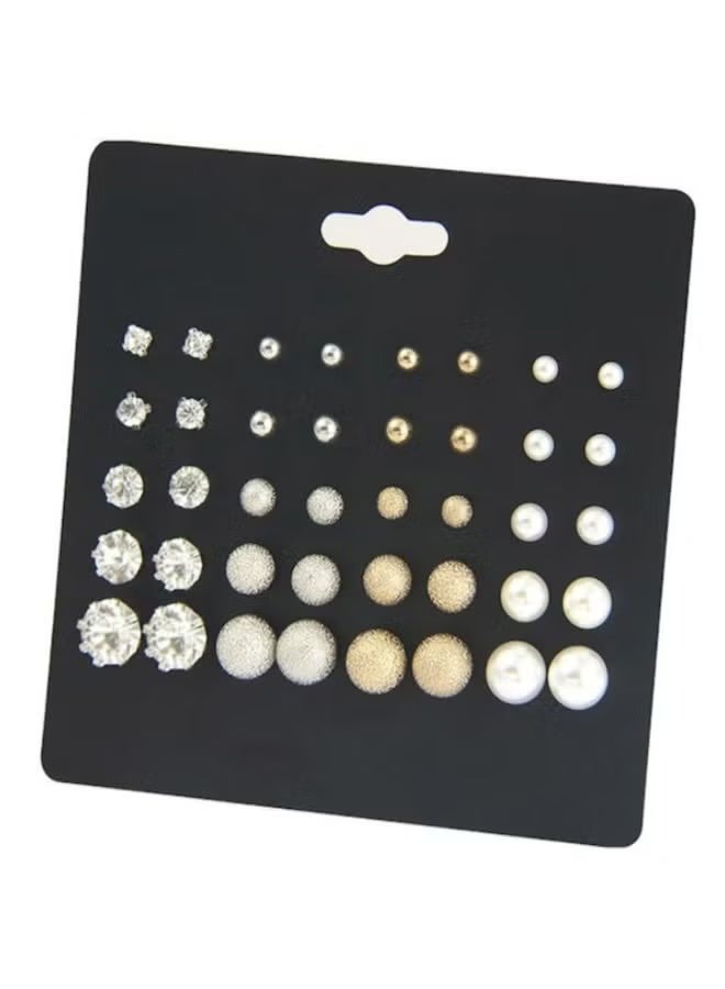 Pair Of 20 Alloy Rhinestone Fashion Ear Studs - Image 2