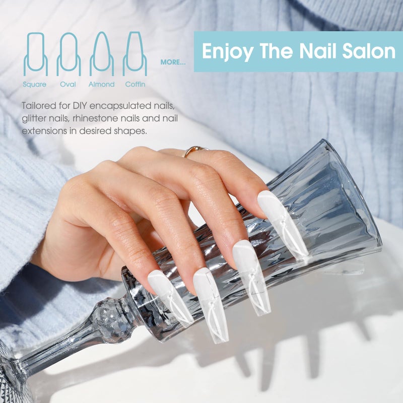 ROSALIND Clear Acrylic Poly Nail Gel 2.7 oz Poly Extension Gel for Nail Art Decoration, Nail Thickening Extension Builder Clear Gel Easy to DIY Use at Home Need UV Lamp - Image 3