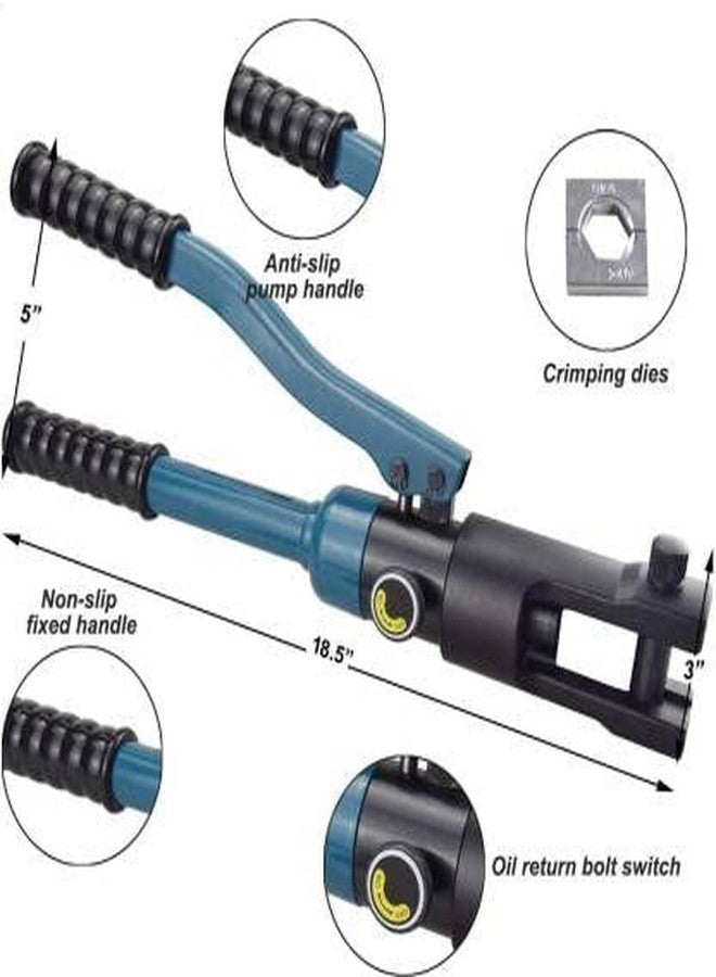 ISC 300mm² Professional Hydraulic Crimping Tool YQK-300 | 16 Ton Manual Hydraulic Crimper with 11 Hexagon Dies | Cable Pliers Kit with Carry Case, Hacksaw, Cutter, and Gloves for Heavy-Duty - Image 4