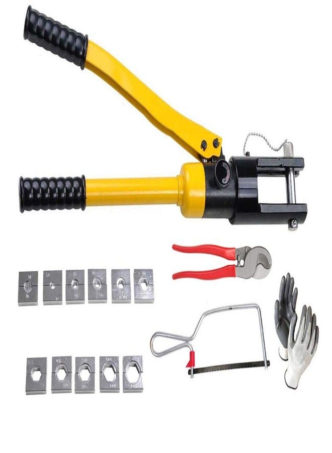 ISC 300mm² Professional Hydraulic Crimping Tool YQK-300 | 16 Ton Manual Hydraulic Crimper with 11 Hexagon Dies | Cable Pliers Kit with Carry Case, Hacksaw, Cutter, and Gloves for Heavy-Duty - Image 1