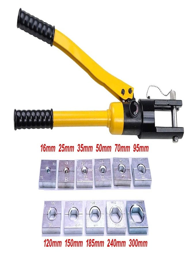ISC 300mm² Professional Hydraulic Crimping Tool YQK-300 | 16 Ton Manual Hydraulic Crimper with 11 Hexagon Dies | Cable Pliers Kit with Carry Case, Hacksaw, Cutter, and Gloves for Heavy-Duty - Image 5