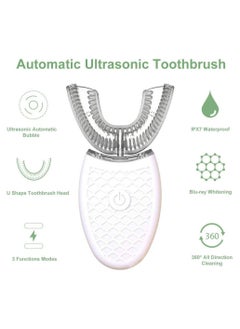 General Ultrasonic Teeth Cleaner Electric Toothbrush Automatic Mouth Cleaning 360° U-Shape Mouth Cleaner Teeth Whitening Sonic Toothbrush IPX7 Waterproof Toothbrush Heads  - Image 5