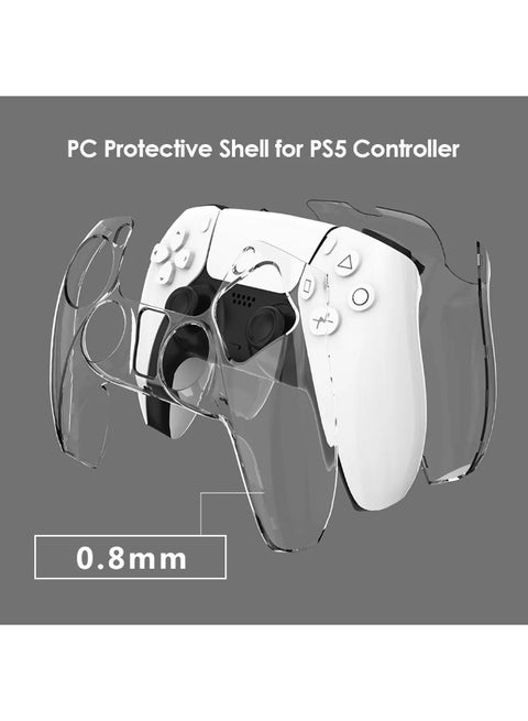 For PS5 DualSense Controller Clear PC Cover Ultra Slim Transparent Protector Case for Sony Playstation5 Gamepad Game Accessories