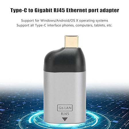 atdaraz Ethernet Adapter, No Driver Type C Ethernet Adapter Easily Use USB C to RJ45 Adapter for Phones Computers Tablets(Without Cable) - Image 2