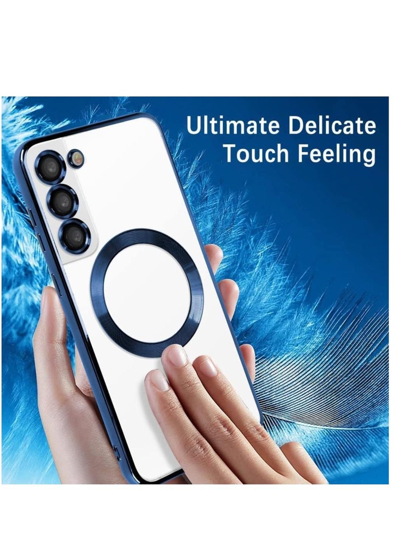 Magnetic Clear Case for Samsung Galaxy S23 with Camera Lens Protector Magsafe Compatible Electroplated Soft TPU Shockproof Anti-Scratch Phone Case - Image 5
