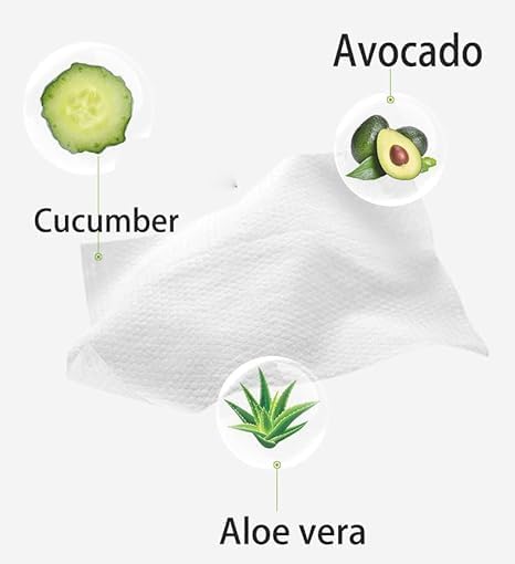 RUSEELA RUSEELA Beauty Clean Glow Makeup Remover Wipes for the face infused with Aloe Vera Cucumber and Vitamin E These wipes are hydrating refreshing and soothing pack of 1 - Image 4