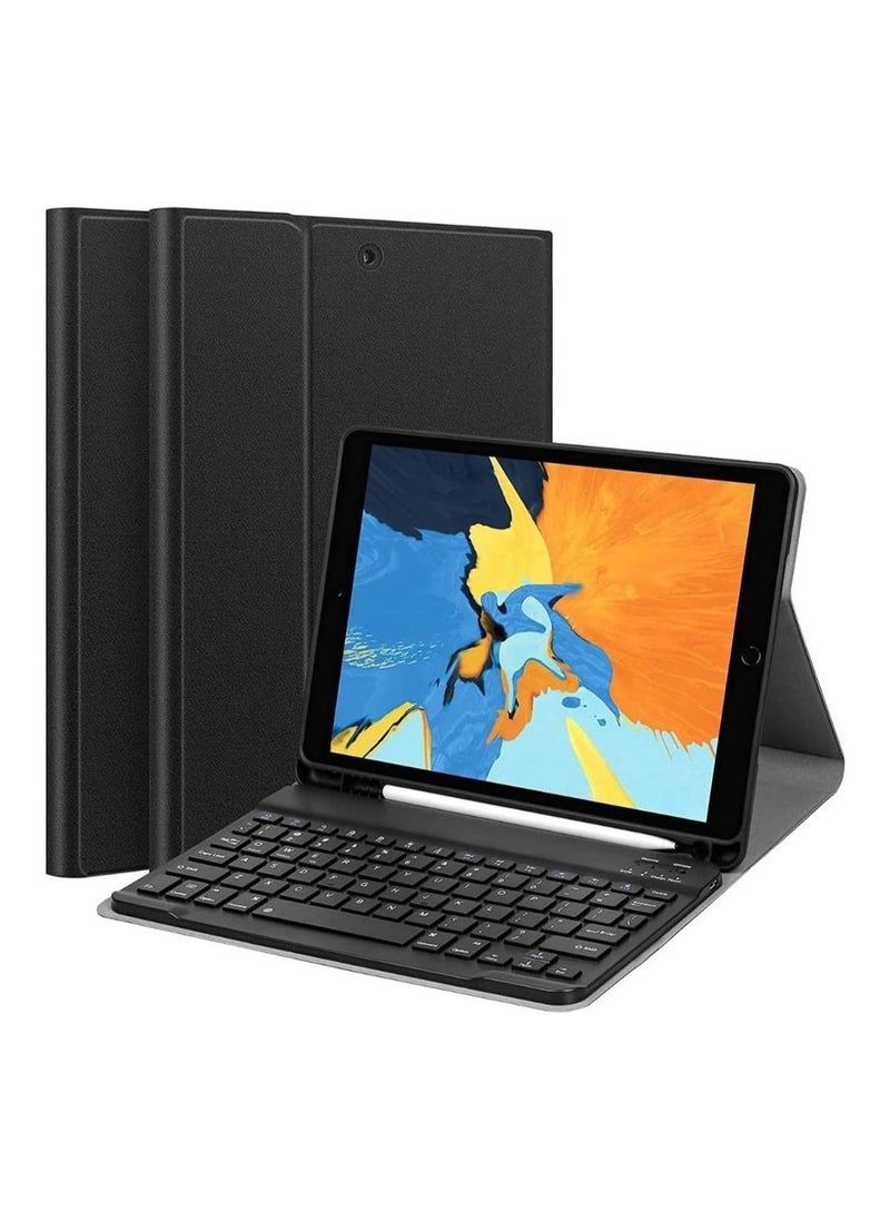 Keyboard Case for iPad 9th Generation (2021)/8th Gen/7th Gen 10.2 Inch, Detachable Wireless with Pencil Holder Stand Folio Keyboard Cover for New iPad 9th Gen/8th Gen/7th Gen 10.2” - Image 1