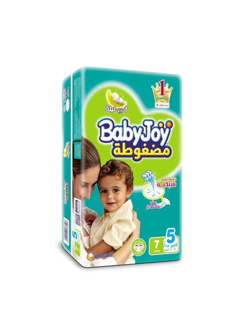 Compressed Mini Diapers Size 5 14-25 Kg 7 Count