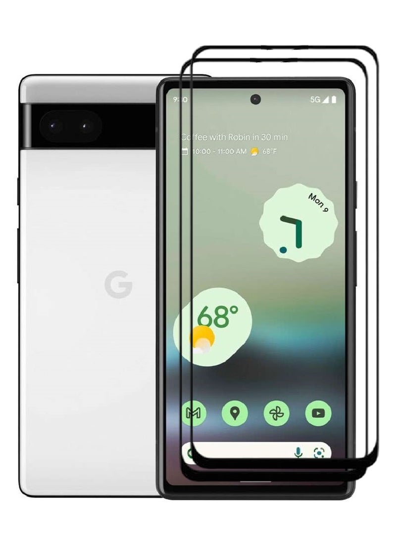 AINA 2 Pieces Tempered Glass Screen Protector 5D Designed For Google Pixel 6a Full Glue Edge to Edge Full Screen Coverage And Bubble Free - Image 1