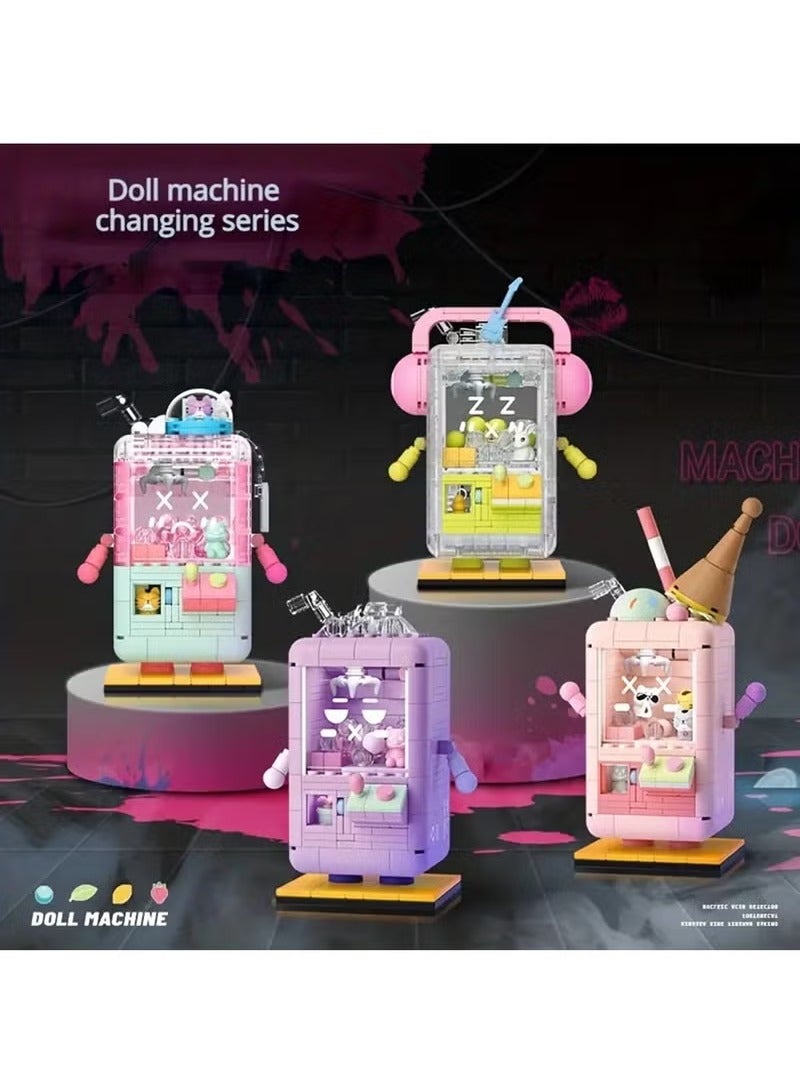 Arabest Whimsical Juice Drink Doll Building Blocks Set - Colorful Educational Toy Model for Kids' Creative Learning and Development - Perfect Desktop Decoration Gift - 2096-Taro Mud lce - Image 5