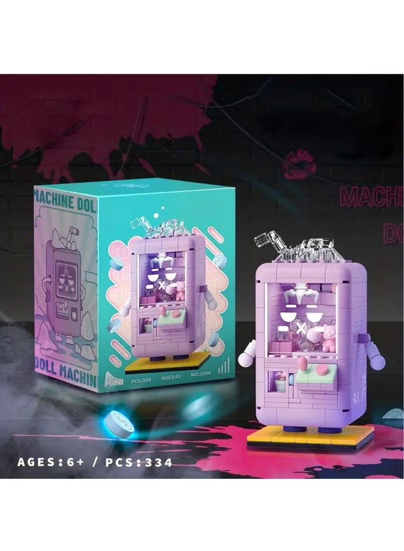Arabest Whimsical Juice Drink Doll Building Blocks Set - Colorful Educational Toy Model for Kids' Creative Learning and Development - Perfect Desktop Decoration Gift - 2096-Taro Mud lce - Image 1
