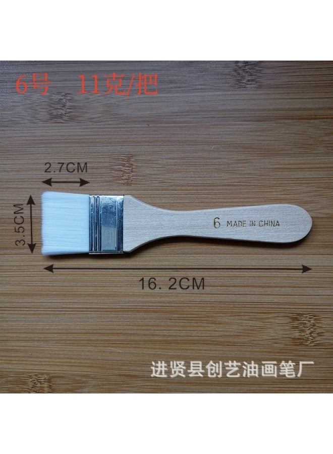 Chuangyi Brush 1-12 Nylon Oil Painting Brush Small Brush Oil Painting Brush Nylon Wool Brush Nylon Brush Barbecue Brush - Image 1