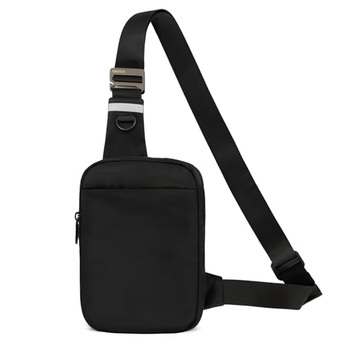OSOCE Small Sling Bag for Men and Women with RFID Pocket, Anti Theft Crossbody Chest Bag Casual Travel Bag for Hiking,Black,Small - Image 1