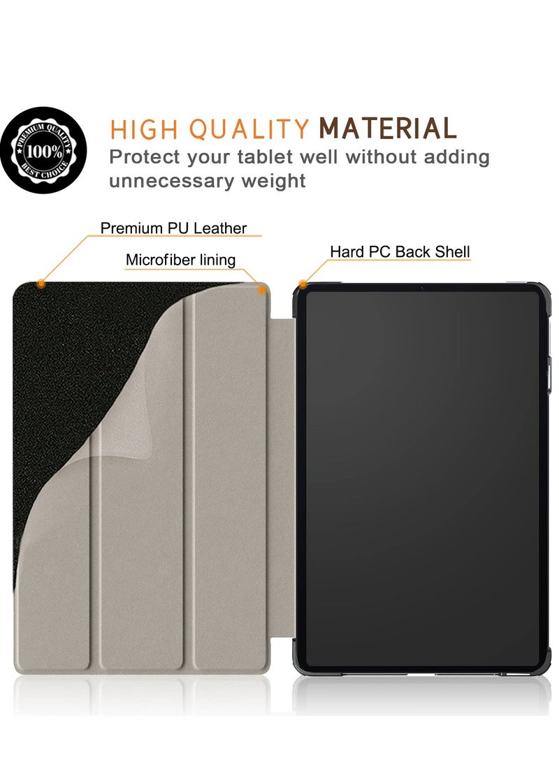 SYOSI Case for Xiaomi Pad 6 / Pad 6 Pro, Slim Stand Hard Back Shell Cover with Auto Wake and Sleep, Tri fold Slim Lightweight Hard Shell Smart Protective Cover, Black, 11 inch - Image 5