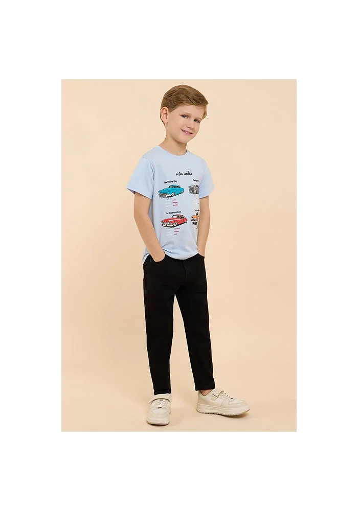 R&b Solid Tapered Fit Jeans with Button Closure