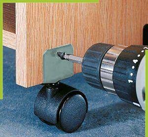 Vm decor U shap Castor Wheels for Office Chairs Furniture trolley cooler Black Set of 4 Pieces lock and without lock - Image 4