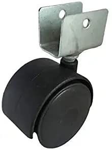 Vm decor U shap Castor Wheels for Office Chairs Furniture trolley cooler Black Set of 4 Pieces lock and without lock - Image 1