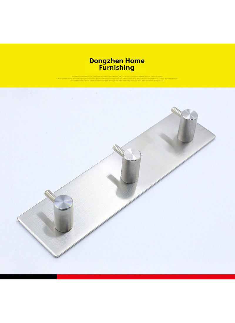 1 x 5 pcs Stainless Steel No-Drill Adhesive Hooks Three wire drawing hooks