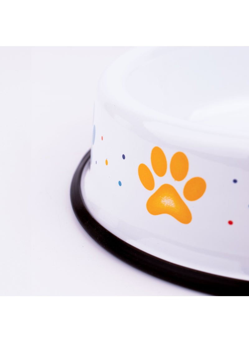 Enamel Cat Dog Food and Water Bowl Colorful Paw - pzsku/Z6180D7599774F62DE52AZ/45/_/1735495573/8e5739ee-a9f7-4b04-b877-b063de2baafc