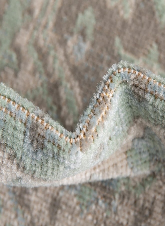 يونيك لوم سجادة منطقة من مجموعة ويتني من يونيك لوم - ميلانو (سجادة ممر 2 × 8 قدم، لون نعناعي/عاجي) - Image 5