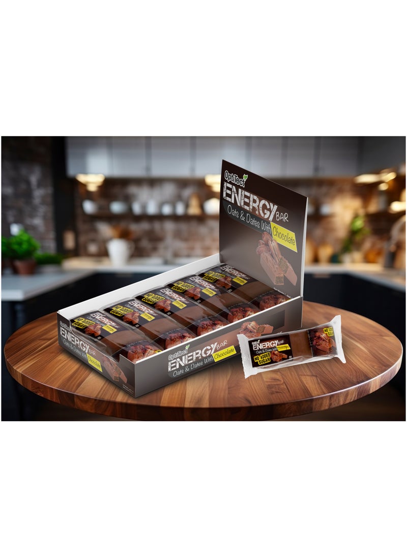 OptiTect OptiTect Energy Bar, Chocolate Protein Bar with Oats and Dates, No Added Sugar- 1 Piece  - Image 2