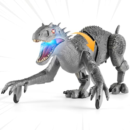 Rcfunkid Dinosaur Toys for Kids 24GHz Remote Control Dinosaur with Walking Swingable Body Realistic Sounds Demo Mode Rechargeable Jurassic Toys for 35 57 812 Birthdays Parties Christmas Day - Image 1