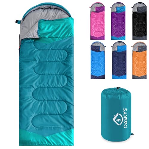 oaskys Camping Sleeping Bag - 3 Season Warm & Cool Weather - Summer Spring Fall Lightweight Waterproof for Adults Kids - Camping Gear Equipment, Traveling, and Outdoors - Image 2