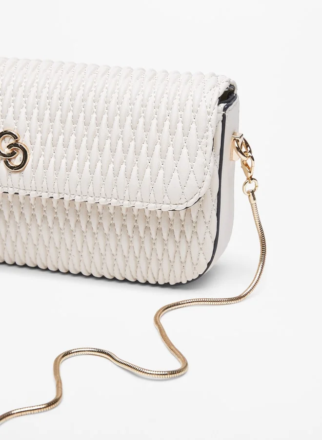 Celeste Women's Quilted Crossbody Bag with Chain Link Strap