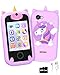 Joozfee Kids Smart Phone for Girls Unicorns Gifts for Girls Toys 810 Years Old Phone Touchscreen Learning Toy Christmas Birthday Gifts for 3 4 5 6 7 8 9 Year Old with 8G Memory Card Purple - Image 3