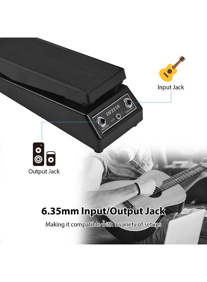 Generic Guitar Pedal Classic Wah Sound Guitar Effect Pedal WAH-WAH Stereo Sound Pedal 6.35mm Input/Output DC 9V Power Supply  - Image 3