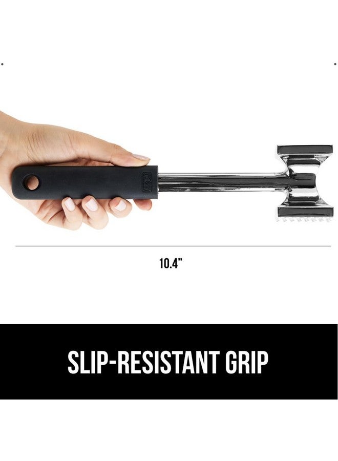 غوريلا جريب مطرقة لحم مزدوجة الجوانب حاصلة على براءة اختراع من GORILLA GRIP، مطرقة مطبخ شديدة التحمل بمقبض ناعم، جانب مدبب لتطرية الطعام وتنعيمه، وتعظيم نكهة الطعام، مطرقة دجاج تجارية، لون أسود - Image 4