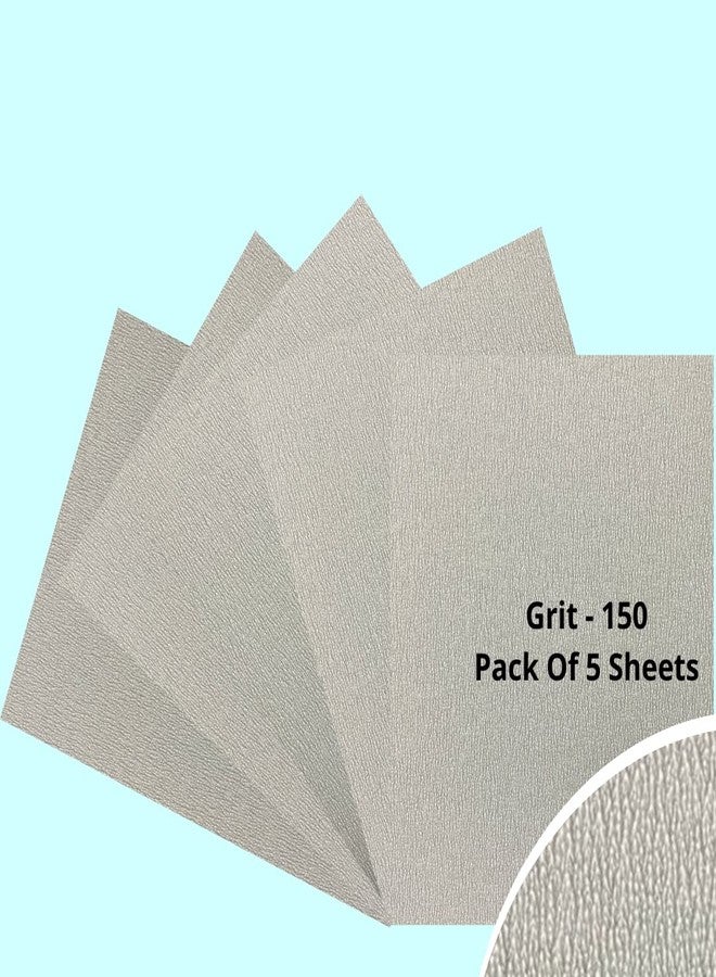 Color Zebra Grit 150 White Non Loading Sanding Paper With Minimal Clogging (Pack Of 5 Sheet). Strong Flexible Paper Backing use on Paint Sealer and Primer - Image 2