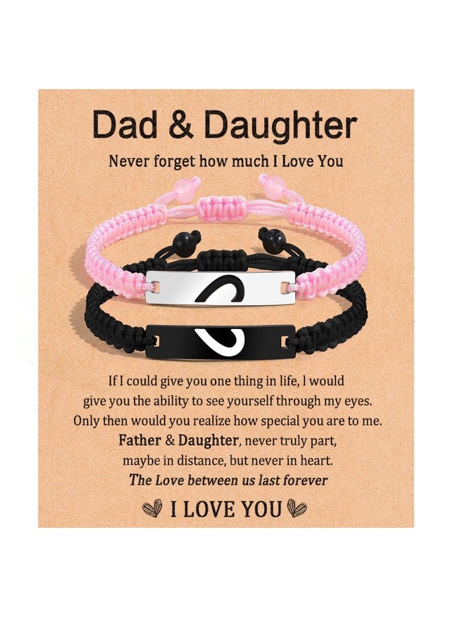 VU100 Gifts for Daughter Dad Gifts from Daughter Father Bracelet Daddy Present Bracelets for Daddy Christmas Fathers Day Birthday - Image 1