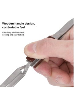 Alissa Jewelry Lock Tweezers, Non-Slip Welding Tweezer, Stable Wood Material Jewelry Repair Shop for Fixed Products Home DIY Accessories  - Image 5